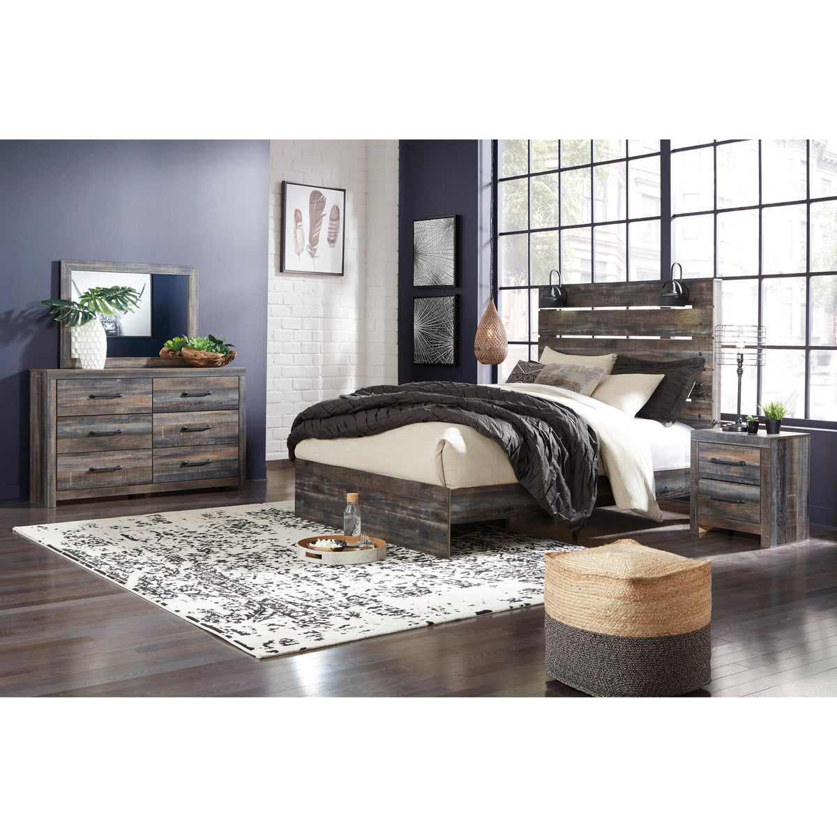  Signature Design by Ashley Drystan B211B57 6 pc Queen Panel Bedroom Set IMAGE 1