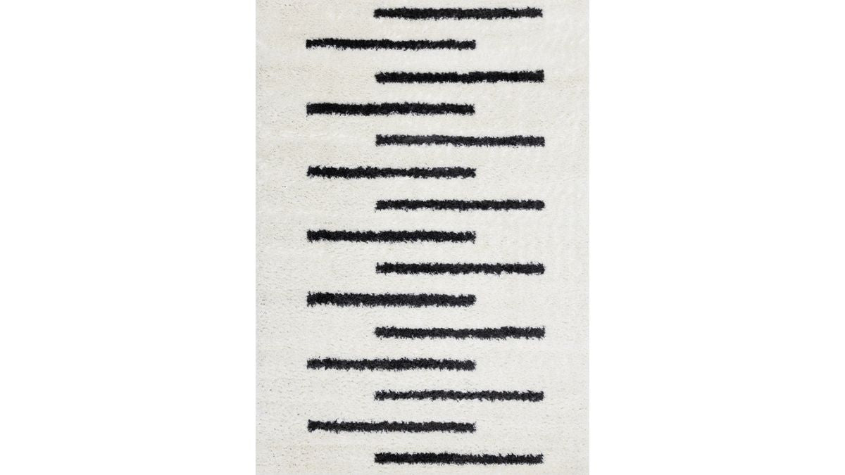 Pascal Cream Grey Alternating Lines Rug