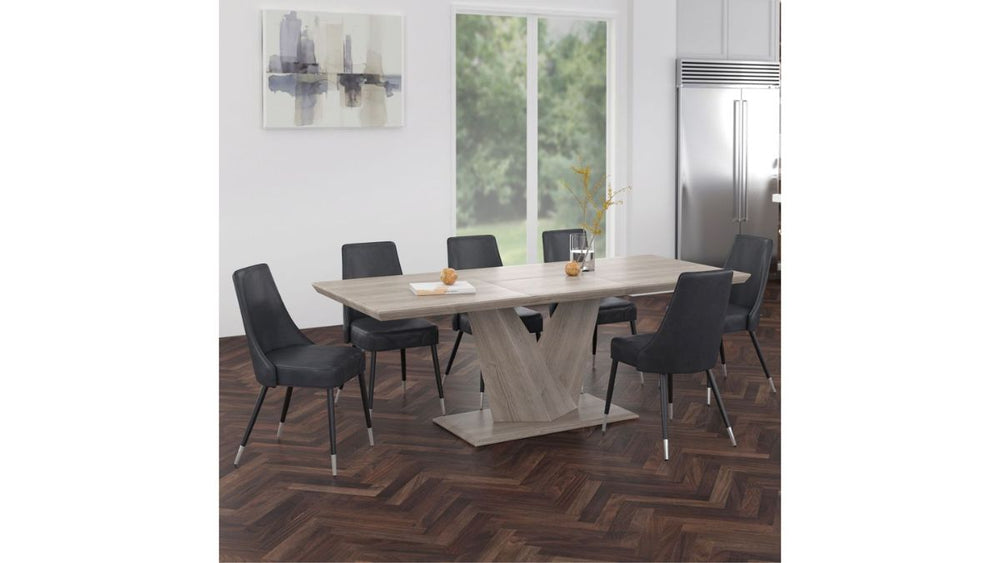 Worldwide Home Furnishings ECLIPSE/SILVANO 7PC DINING SET