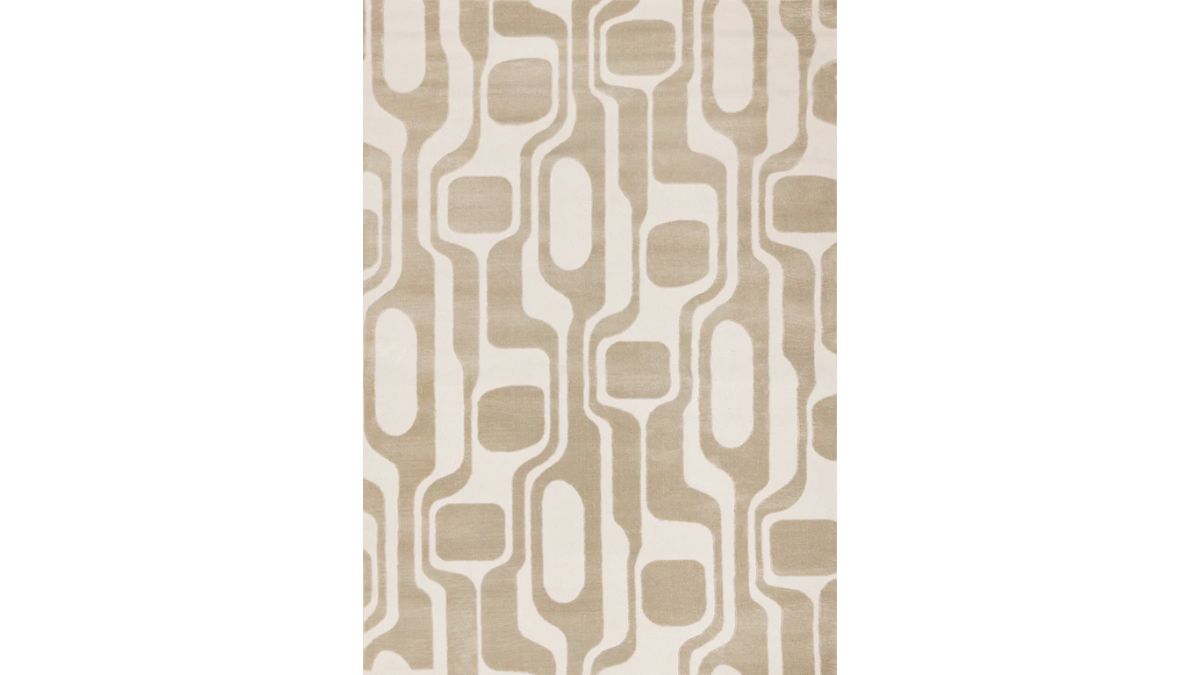 Leo Beige Cream Mid-Century Modern Design Rug