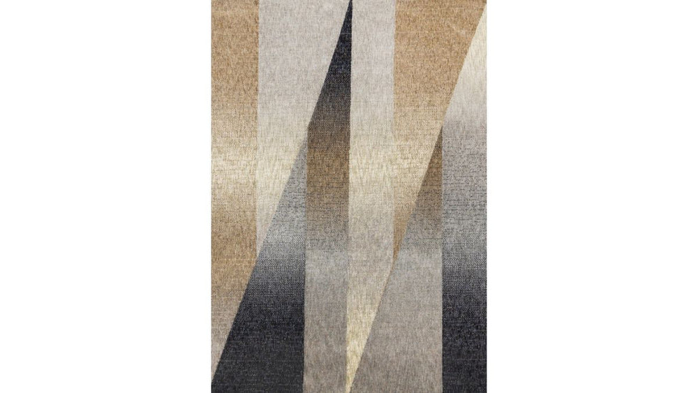 Cora Grey Black Brown Spiky Geometric Design Rug