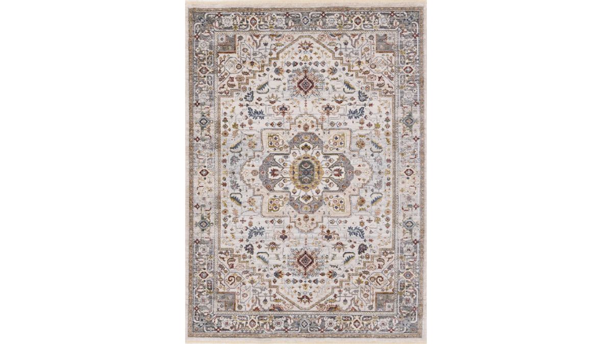 Marisa Cream Beige Floral Medallion Rug