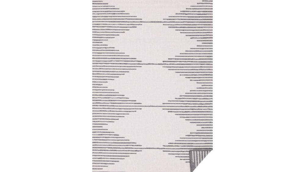 Bristol Grey Cream Pointing Triangles Reversible Rug