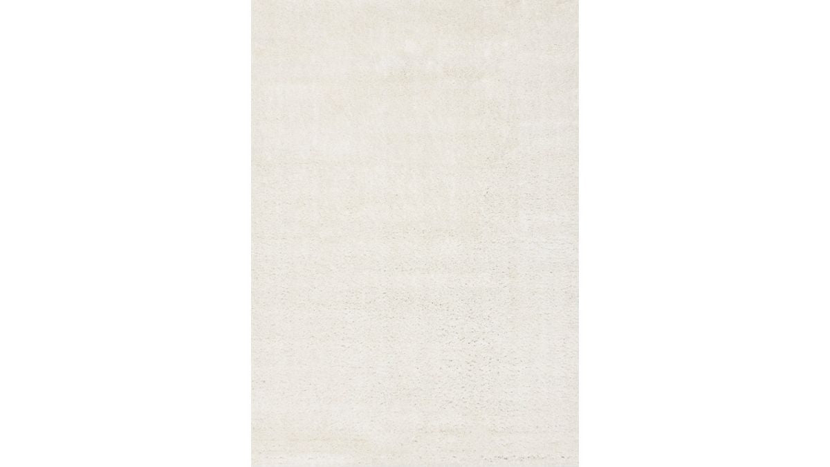 Pascal Cream White Comfort Shag Rug Oval