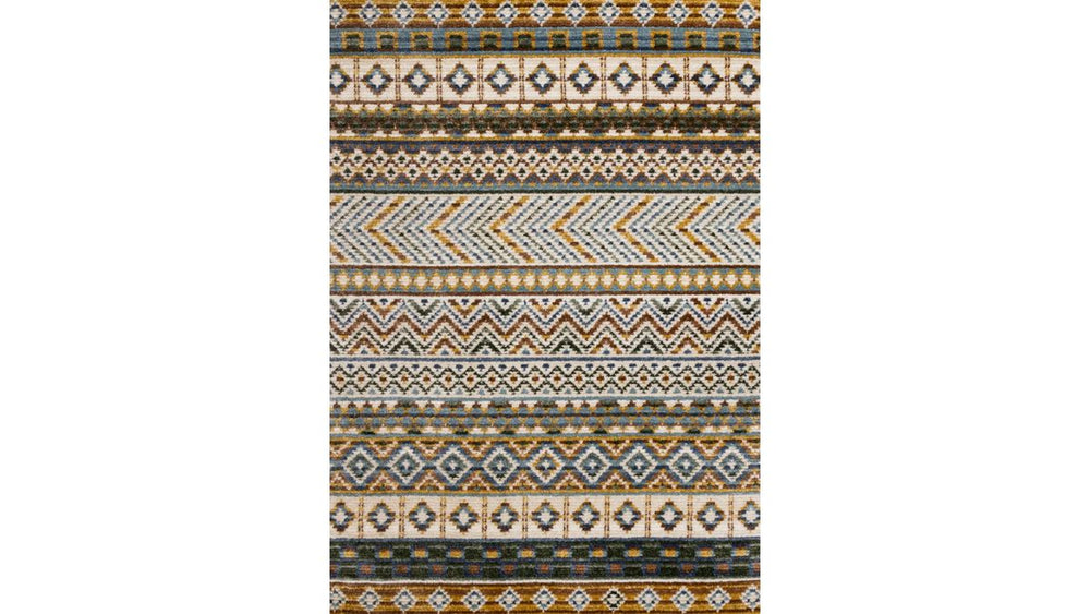 Nala Yellow Blue Green Oxblood Intricate Southwestern Design Rug