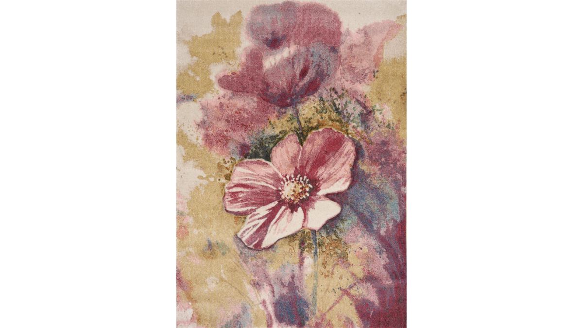 Folio Pink Yellow Blue Poppy Rug