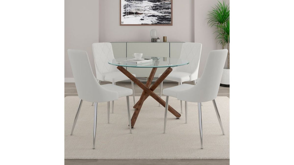 WORLDWIDE HOME FURNISHINGS ROCCA/DEVO 5PC DINING SET