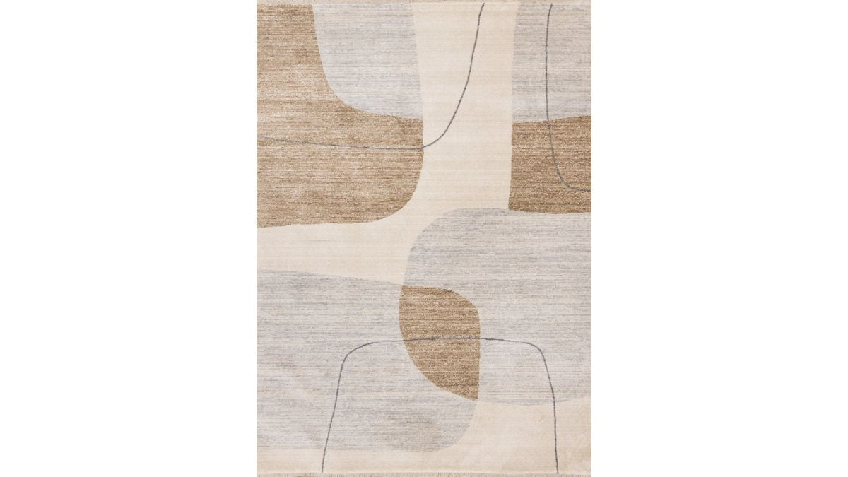 Marisa Grey Brown Cream Geometric Rug