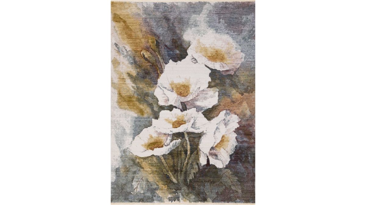 Marisa Green Blue Cream Flower Rug