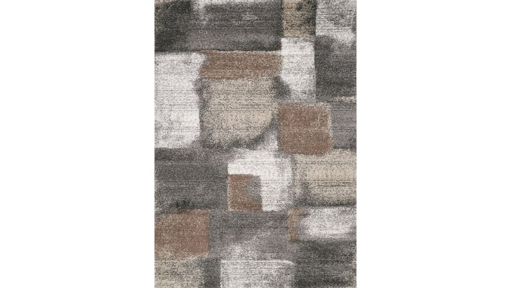 Breeze Blue Grey Simple Patches Rug
