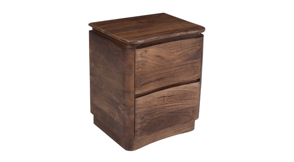 Akhila 2 Drawer Accent Table in Walnut