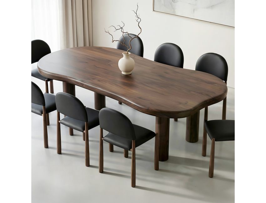 Zaloa Organic Dining Table, 78" in Dark Walnut