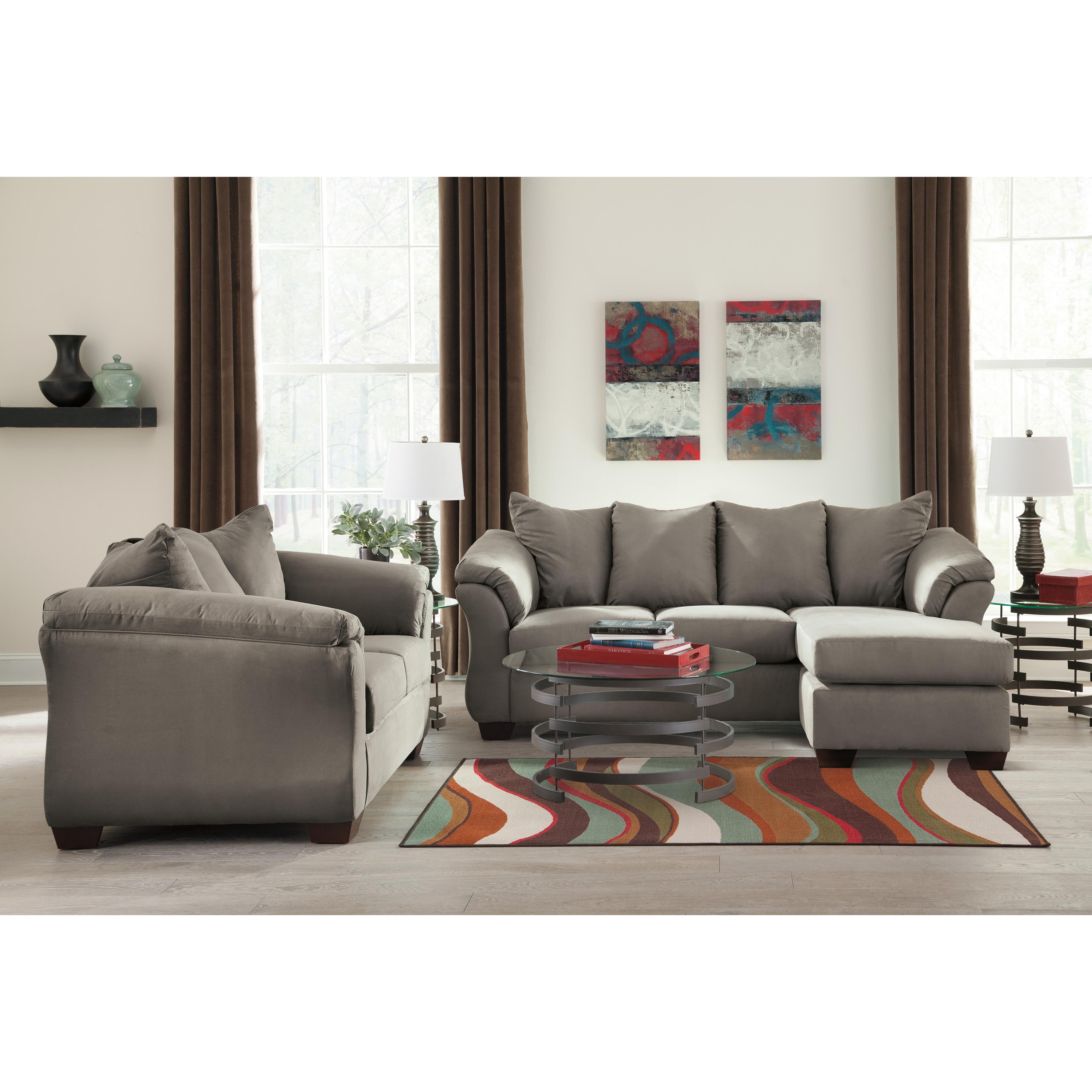  Signature Design by Ashley Darcy Stationary Fabric Loveseat 7500535 IMAGE 4