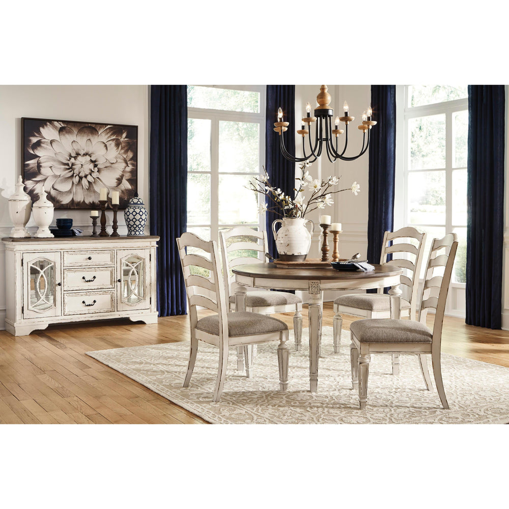  Signature Design by Ashley Realyn D743D1 5 pc Dining Set IMAGE 1