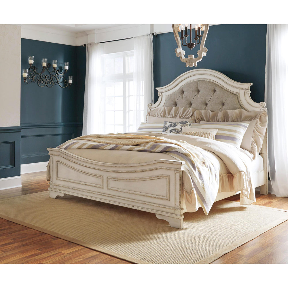  Signature Design by Ashley Realyn B743 7 pc Queen Upholstered Panel Bedroom Set IMAGE 2