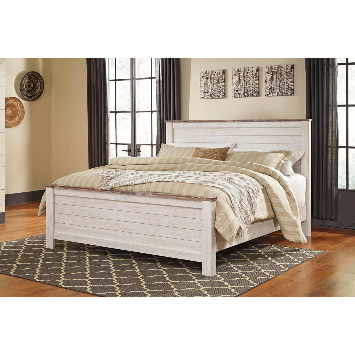  Signature Design by Ashley Willowton B267B38 6 pc King Panel Bedroom Set IMAGE 2
