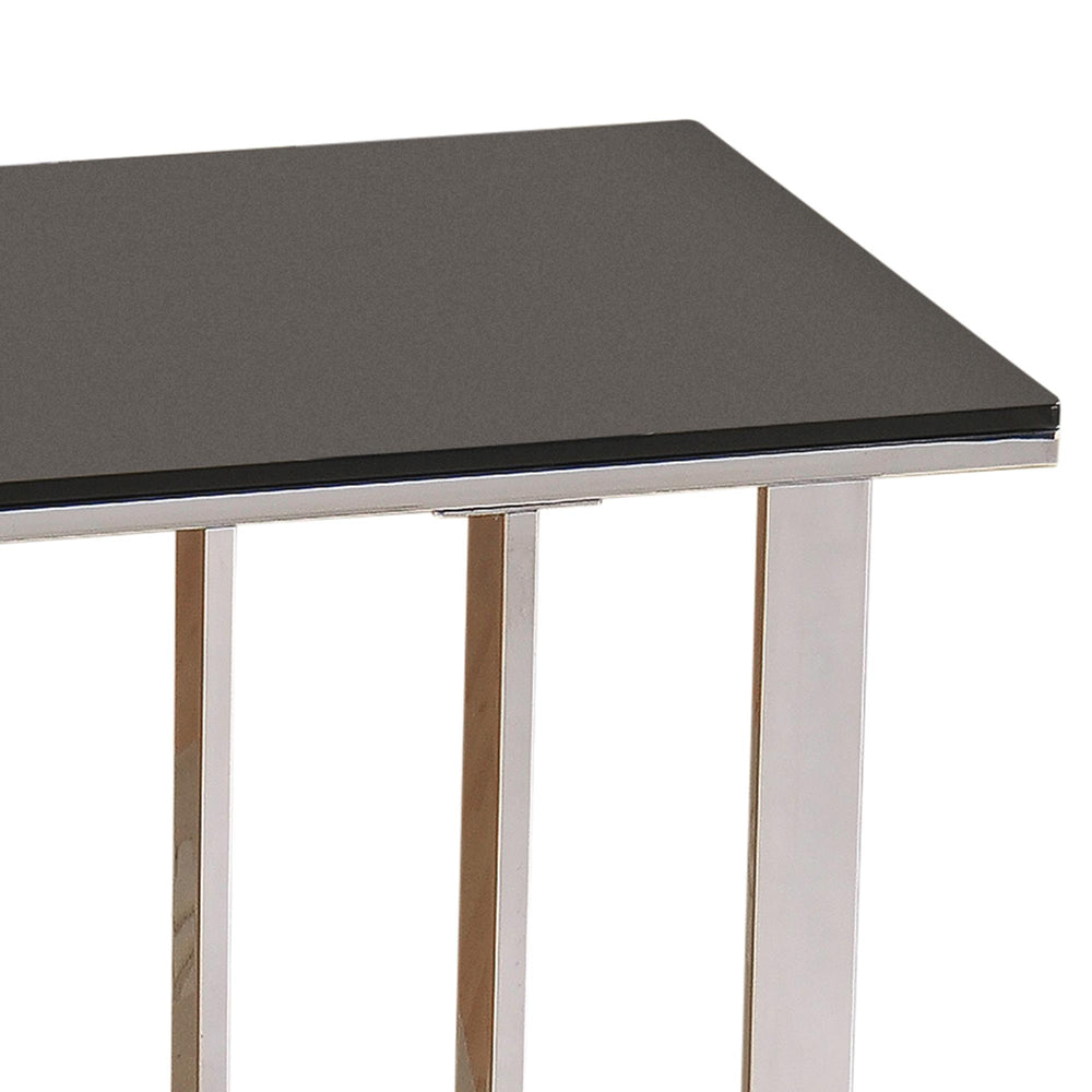  Worldwide Home Furnishings Mod 501-410 Accent Table - Chrome and Black IMAGE 6
