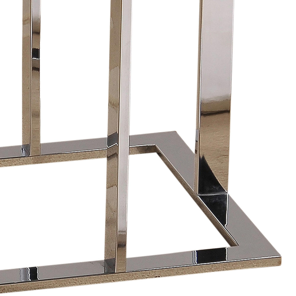  Worldwide Home Furnishings Mod 501-410 Accent Table - Chrome and Black IMAGE 7