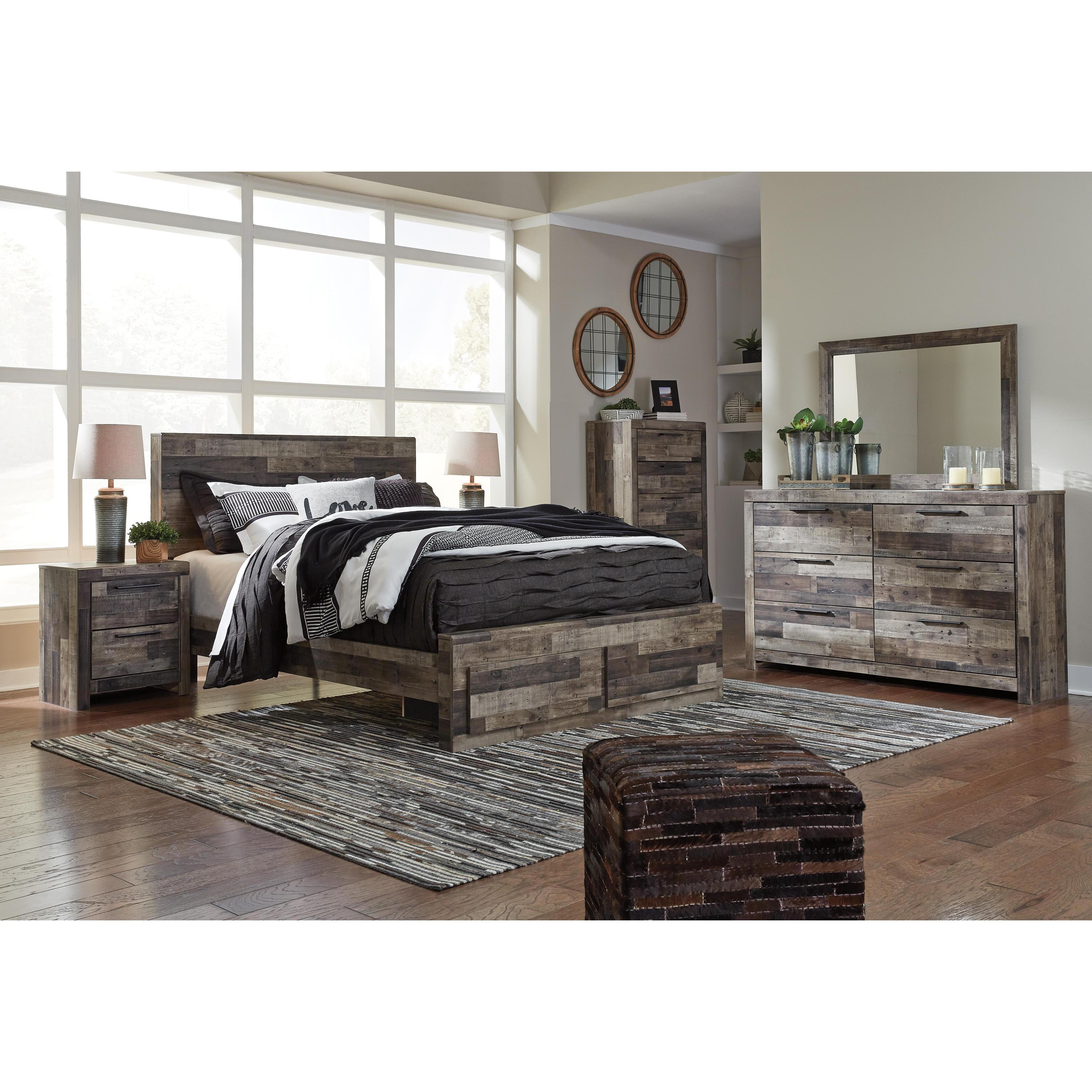  Benchcraft Derekson B200 6 pc Queen Panel Storage Bedroom Set IMAGE 1