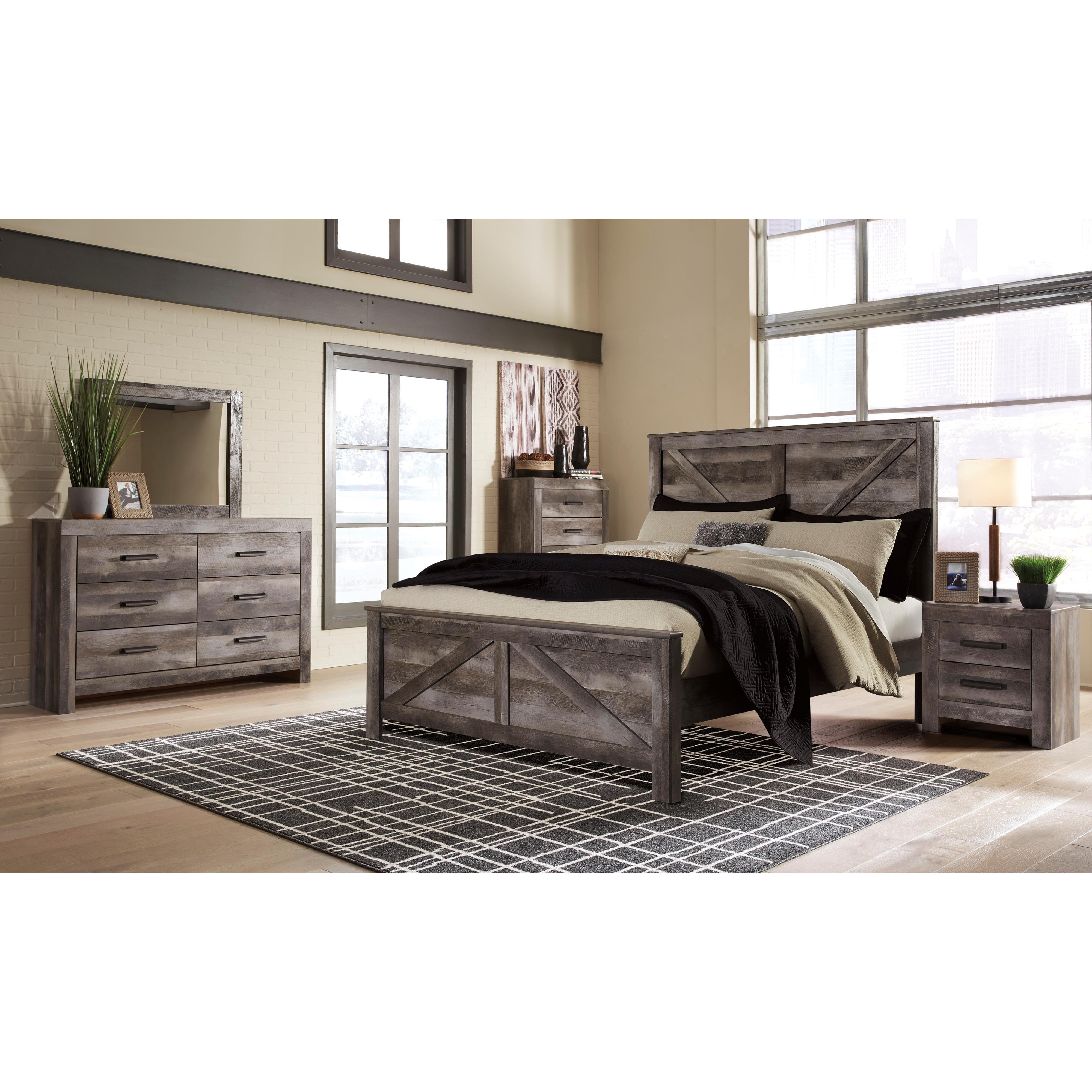  Signature Design by Ashley Wynnlow B440 6 pc King Crossbuck Panel Bedroom Set IMAGE 1