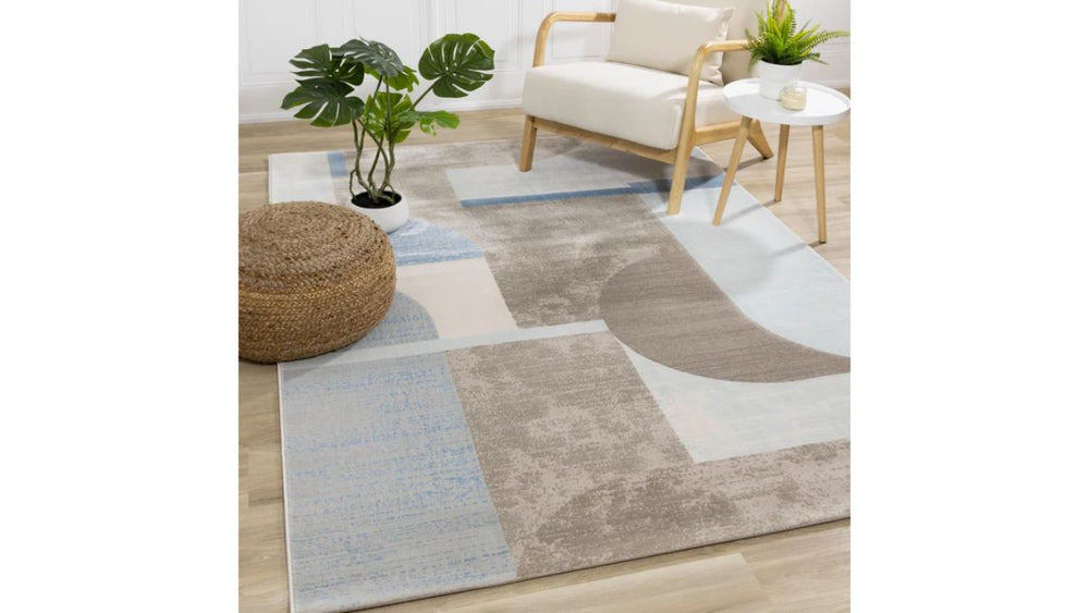 Belle Blue Grey Cream Shape Shifting Rug