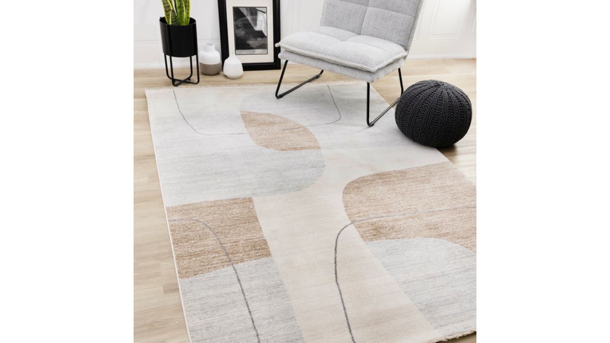 Marisa Grey Brown Cream Geometric Rug