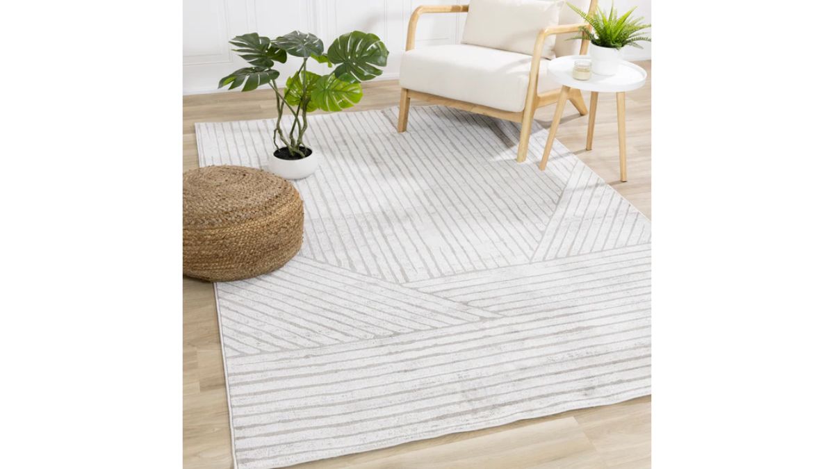 Hayden Grey Modern Lines Rug