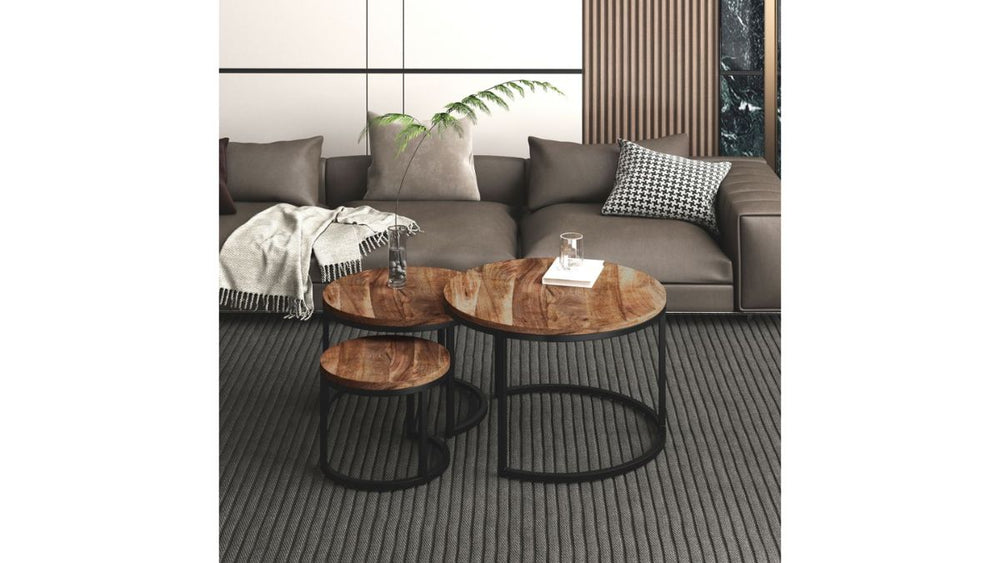WORLDWIDE HOME FURNISHINGS DARSH COFFEE TABLE (SET OF 3)