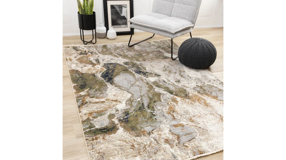 Serene Multi Distressed Marble Rug