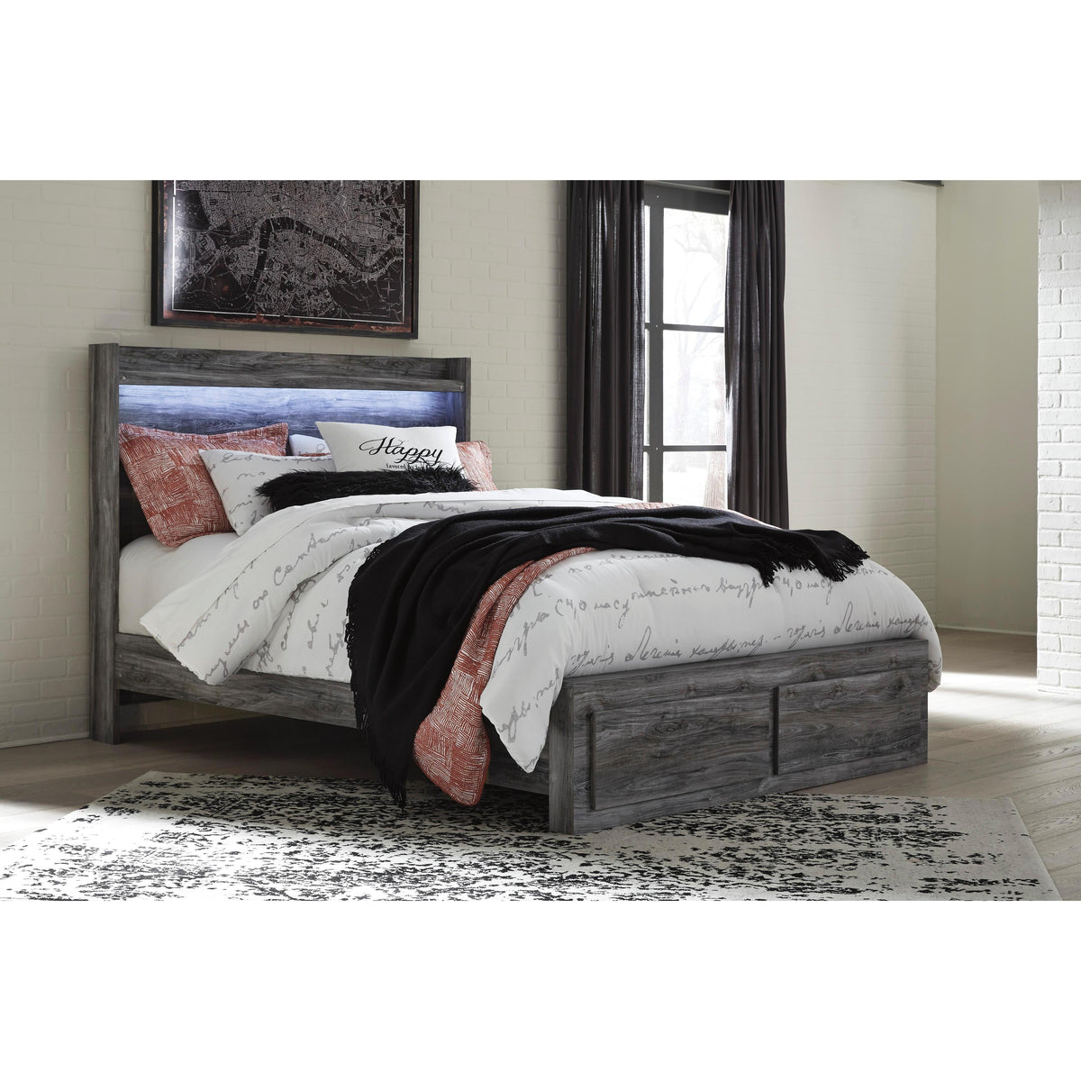  Signature Design by Ashley Baystorm B221B35 6 pc Queen Panel Storage Bedroom Set IMAGE 2