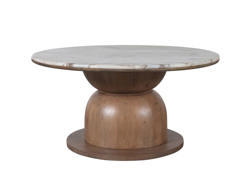 Martina Round Coffee Table in Walnut