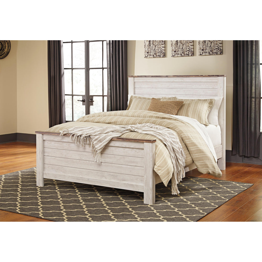  Signature Design by Ashley Willowton B267B35 7 pc Queen Panel Bedroom Set IMAGE 2