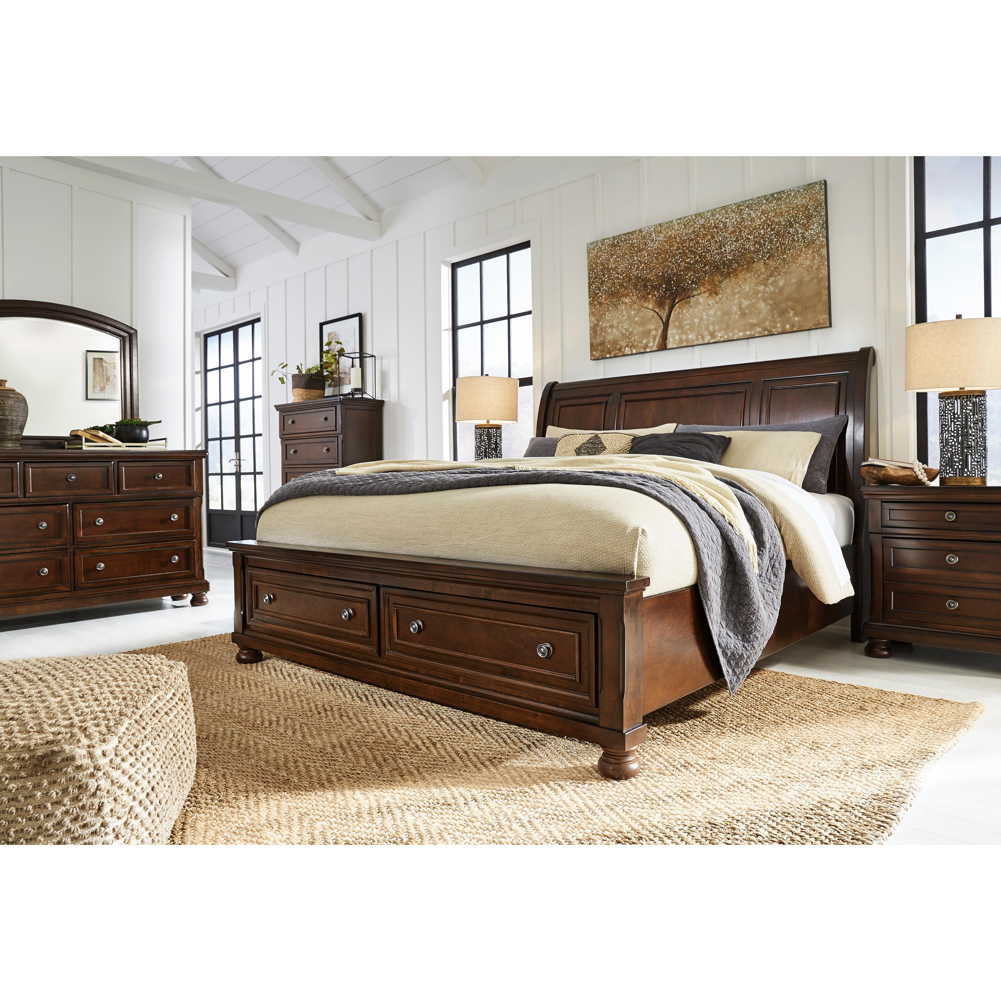  Millennium Porter B697B24 6 pc Queen Storage Sleigh Bedroom Set IMAGE 1