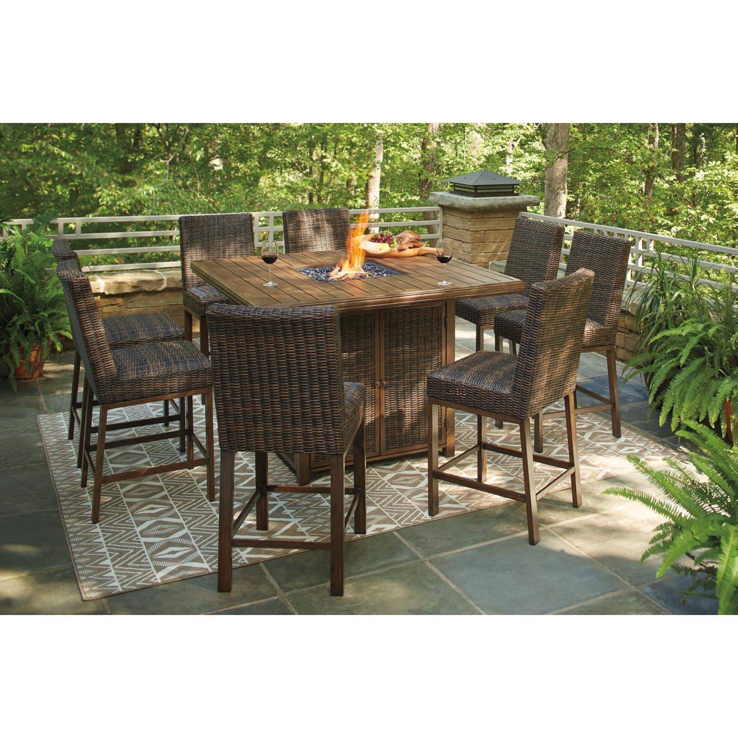  Signature Design by Ashley Paradise Trail P750P6 9-piece Outdoor Dining Set IMAGE 3