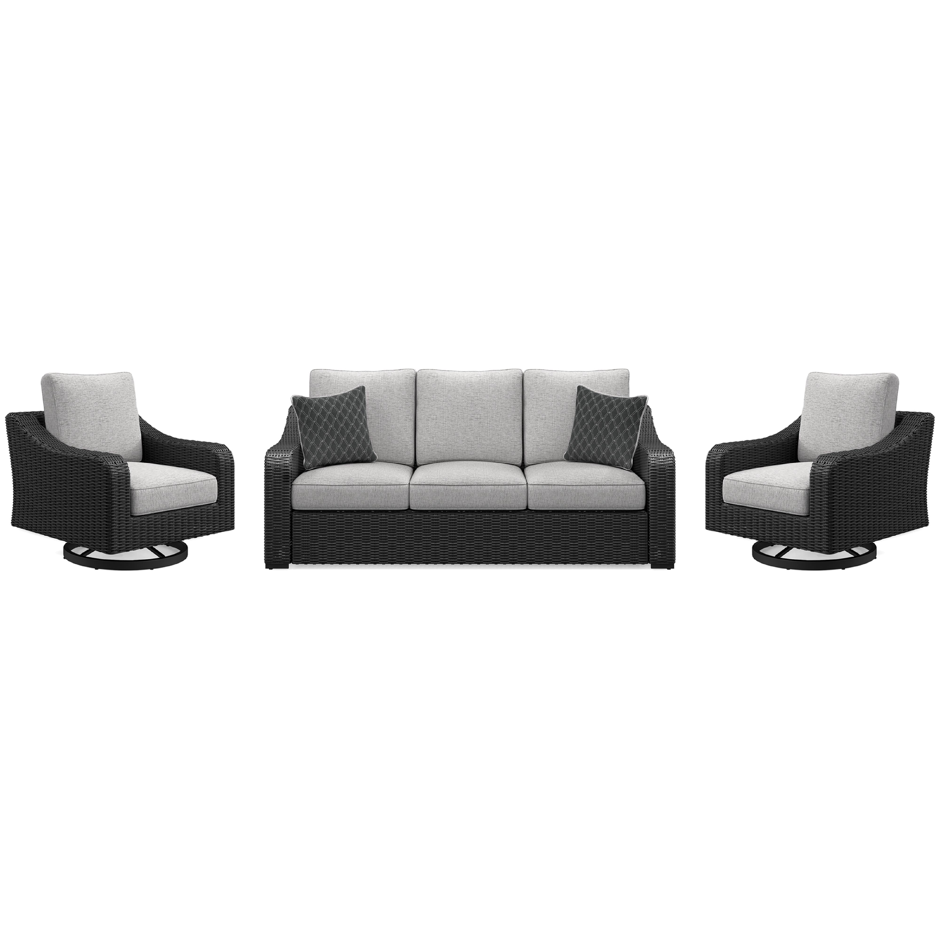 Signature Design by Ashley Beachcroft P792P8 3 pc Outdoor Seating Set IMAGE 1