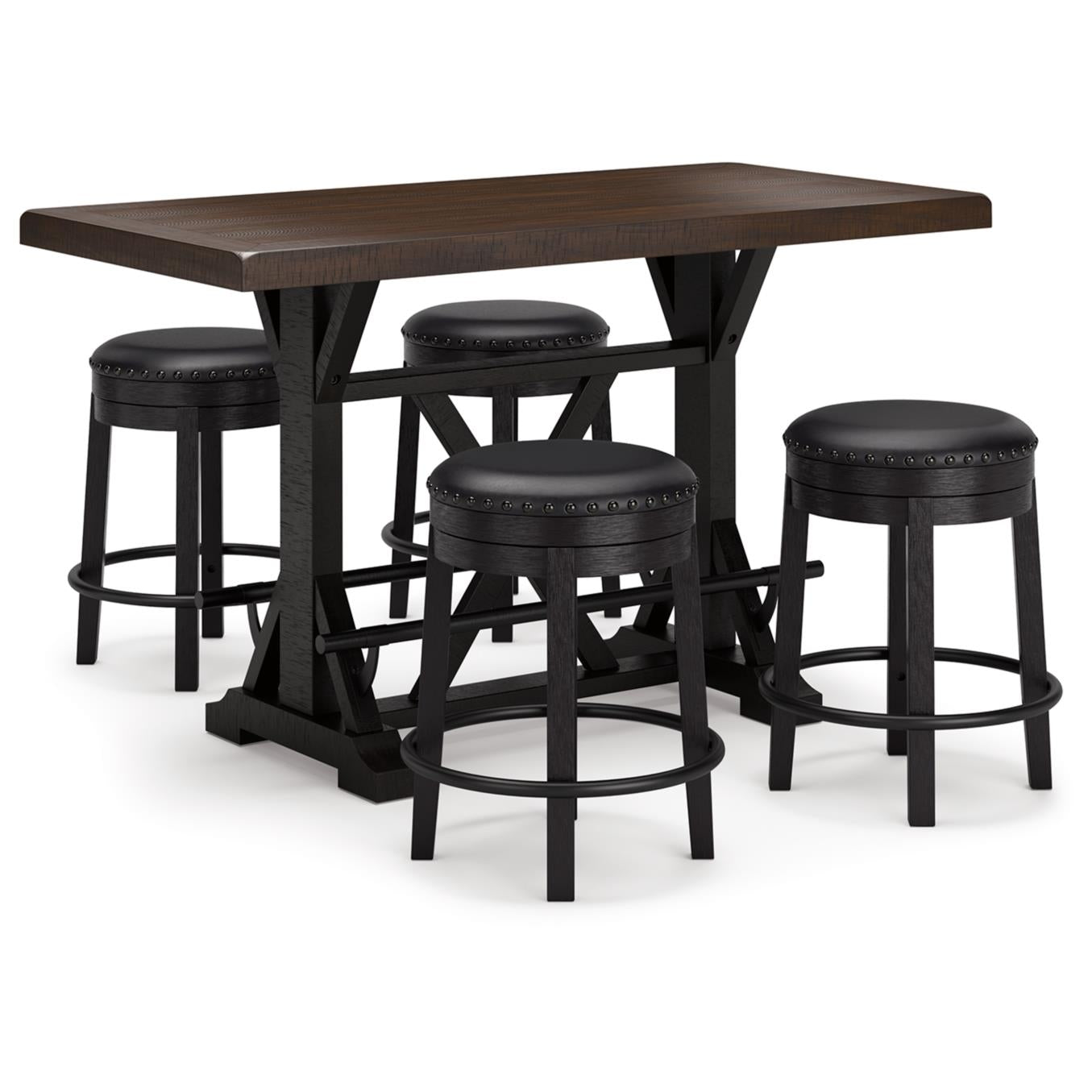  Signature Design by Ashley Valebeck D546D24 5 pc Counter Height Dining Set IMAGE 1