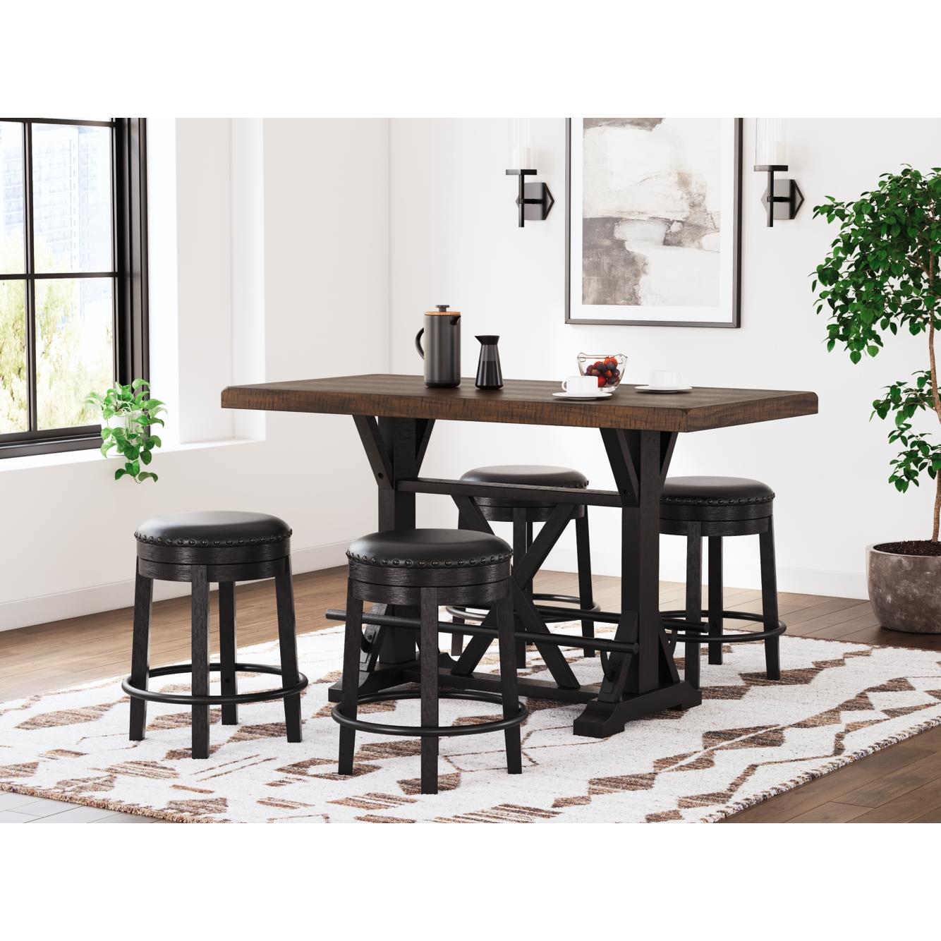  Signature Design by Ashley Valebeck D546D24 5 pc Counter Height Dining Set IMAGE 2