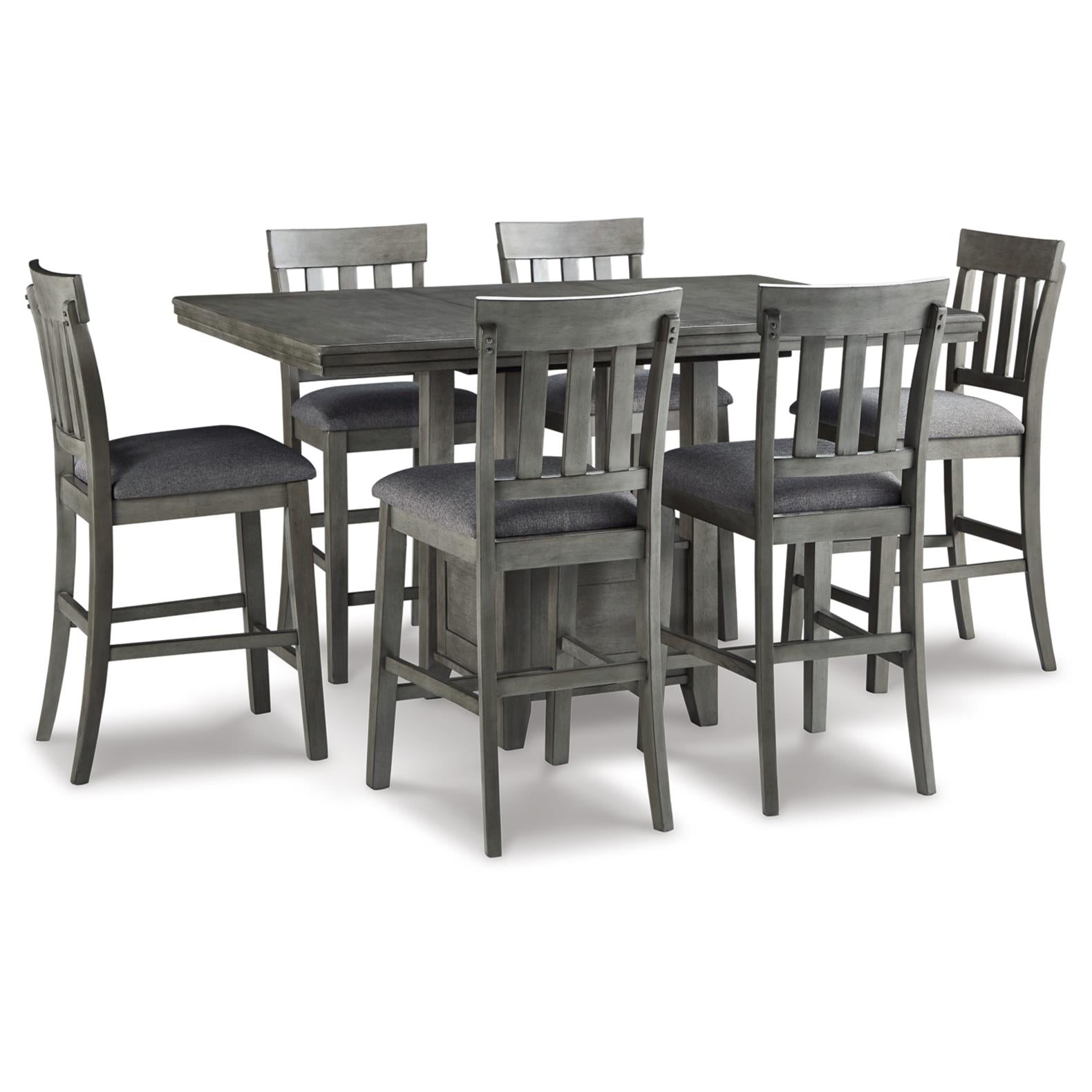  Signature Design by Ashley Hallanden D589D4 7 pc Counter Height Dining Set IMAGE 2