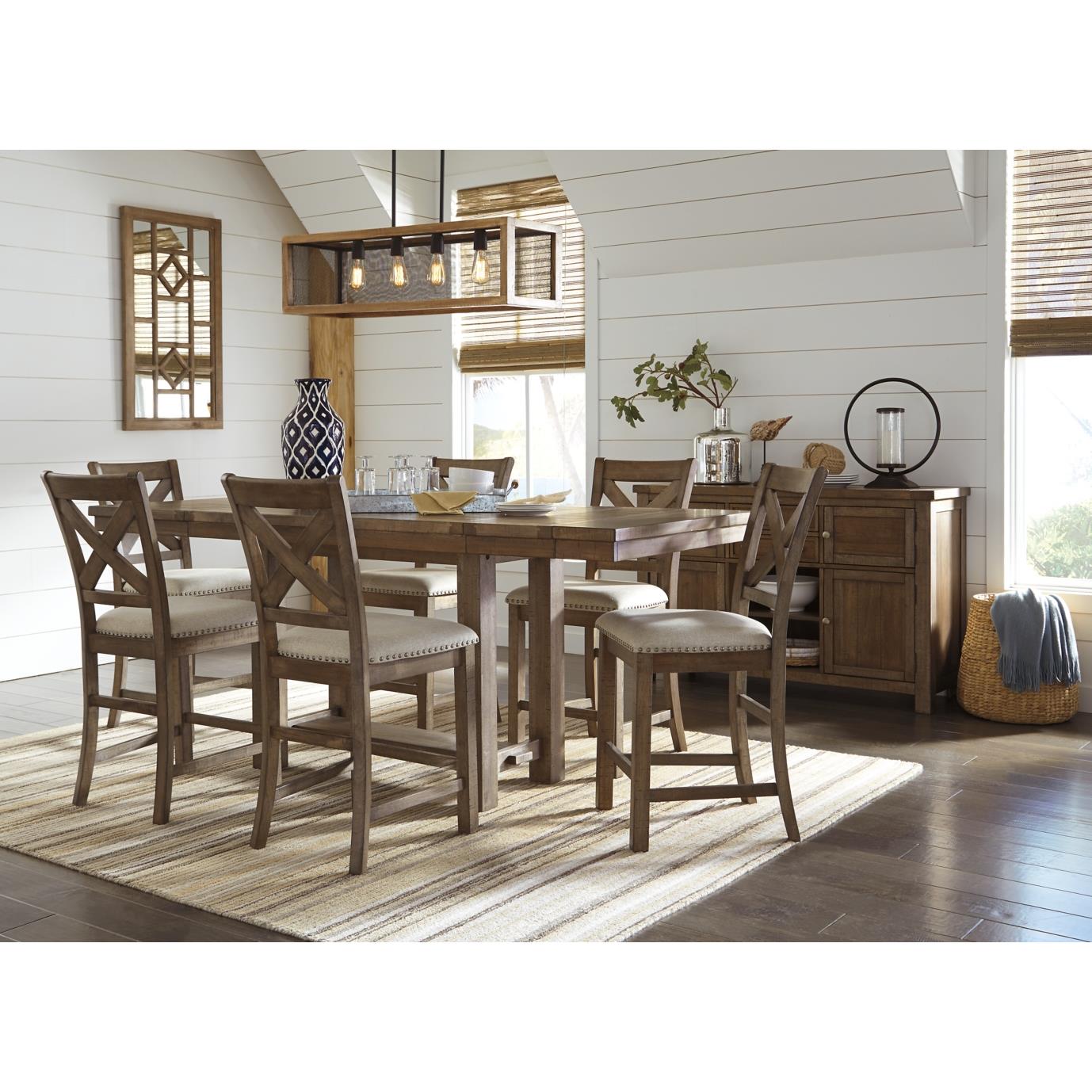  Signature Design by Ashley Moriville D631D12 9 pc Counter Height Dining Set IMAGE 9