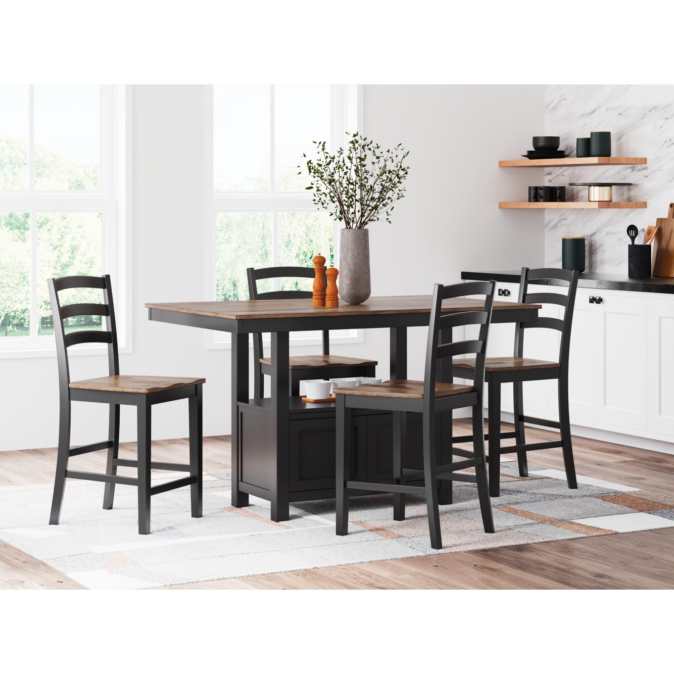 Signature Design by Ashley Wildenauer D634D3 5 pc Counter Height Dining Set IMAGE 2
