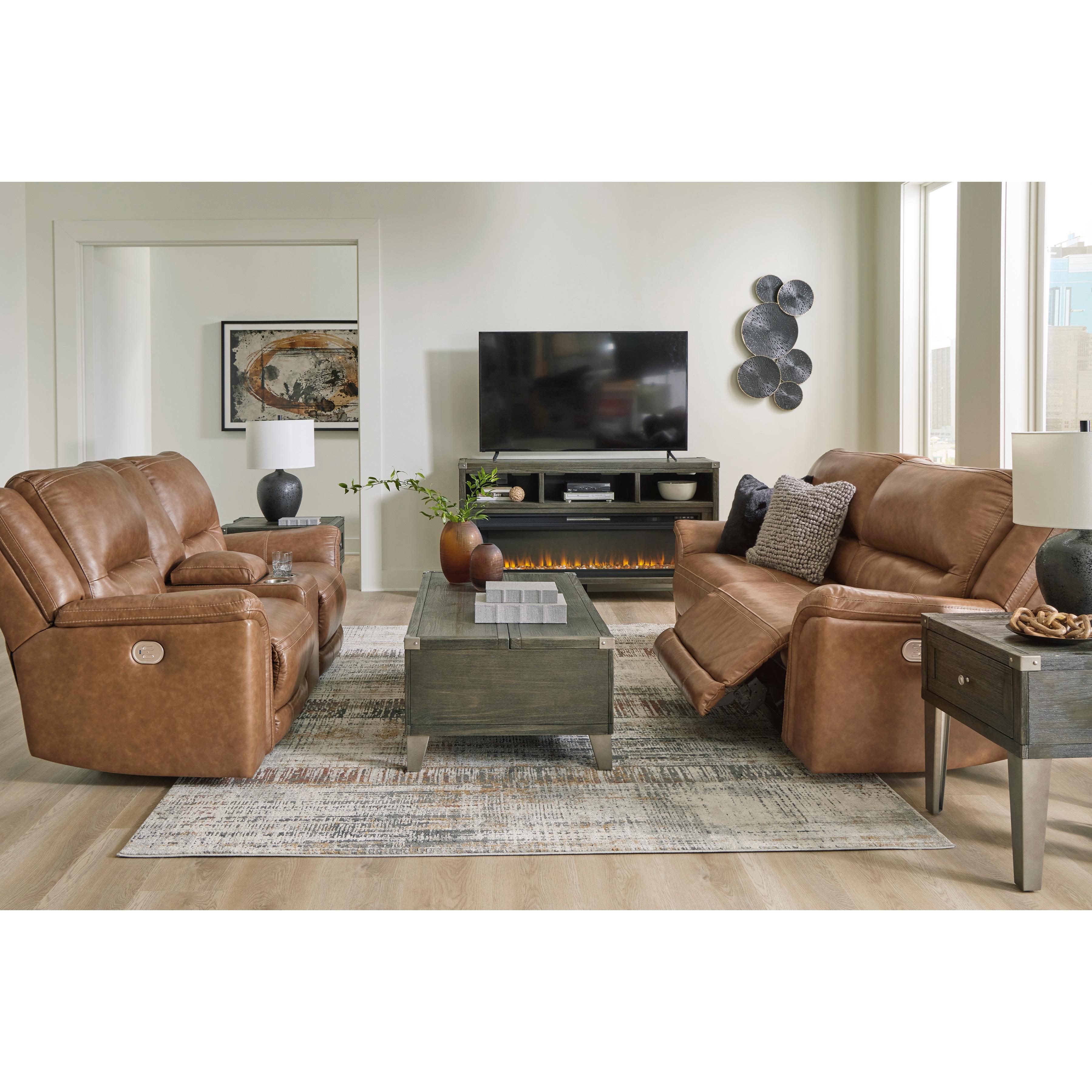  Signature Design by Ashley Trasimeno U82815U1 2 pc Power Reclining Living Room Set IMAGE 2