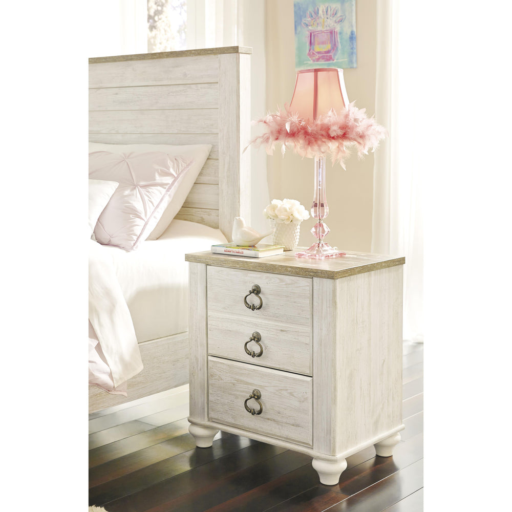  Signature Design by Ashley Willowton 2-Drawer Nightstand B267-92 IMAGE 3
