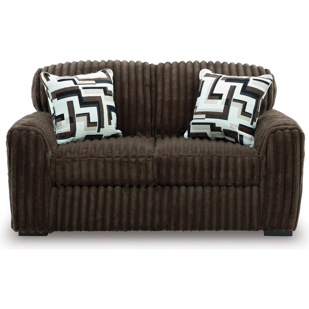  Signature Design by Ashley Midnight-Madness 98104 2 pc Living Room Set - Chocolate IMAGE 3