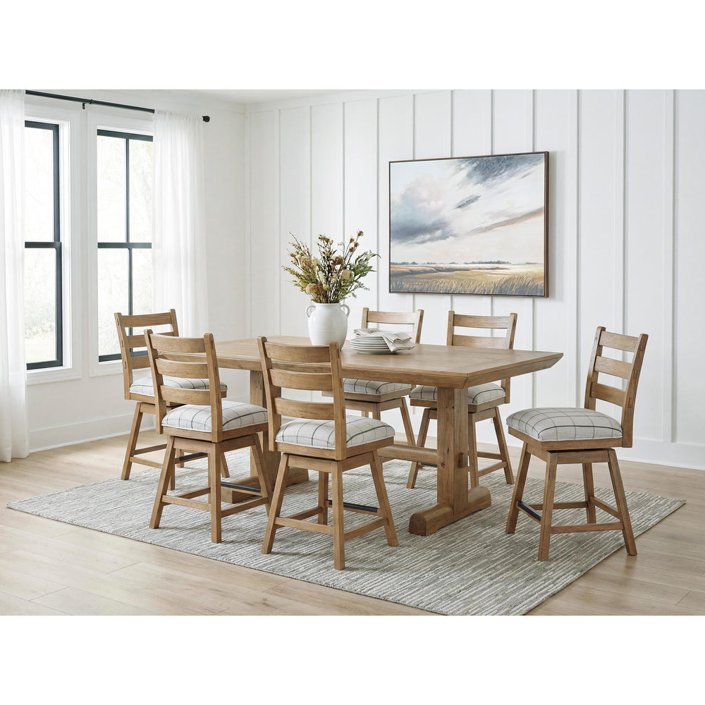  Benchcraft Ridgester D858 7 pc Counter Height Dining Set IMAGE 1