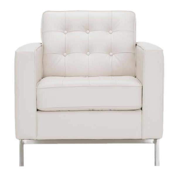  EQ3 Reverie Stationary Leather Chair 37095-02-GR100 IMAGE 1
