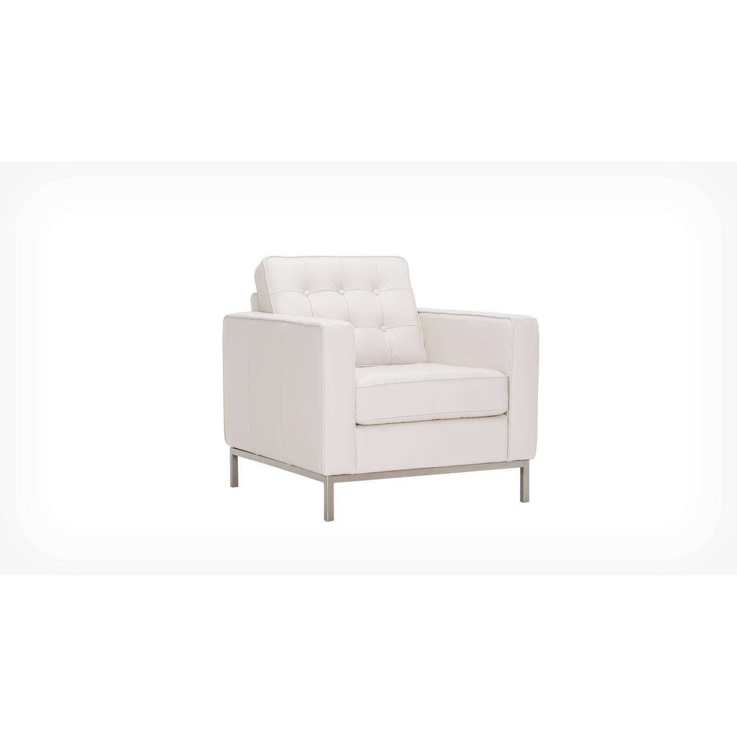  EQ3 Reverie Stationary Leather Chair 37095-02-GR100 IMAGE 2