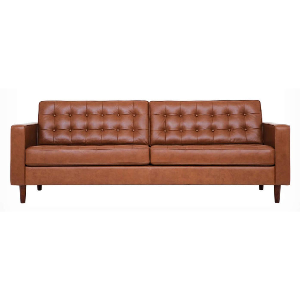  EQ3 Reverie Stationary Leather Sofa 37095-01-GR100 IMAGE 1