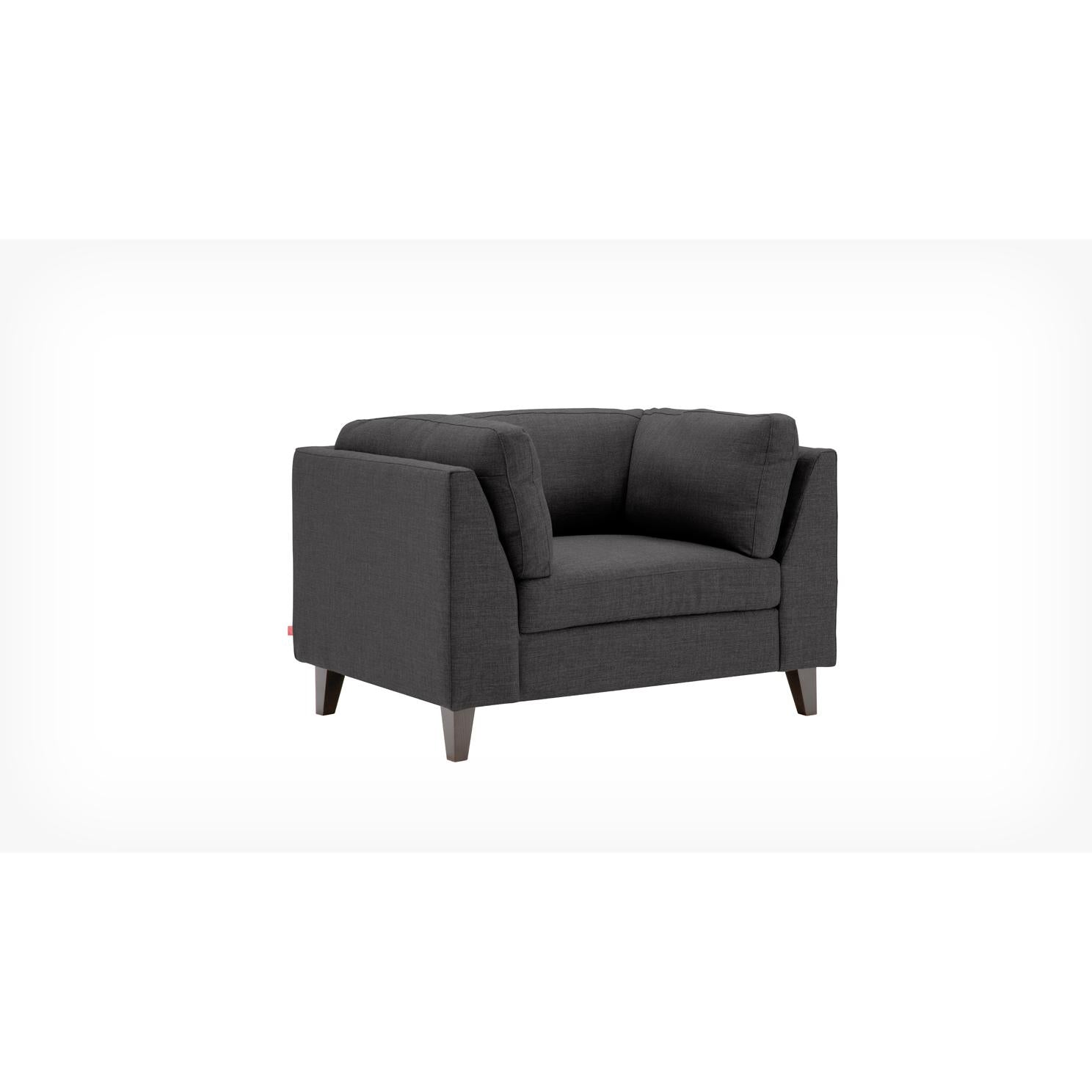  EQ3 Salema Stationary Fabric Chair 30024-02-GR10 IMAGE 2