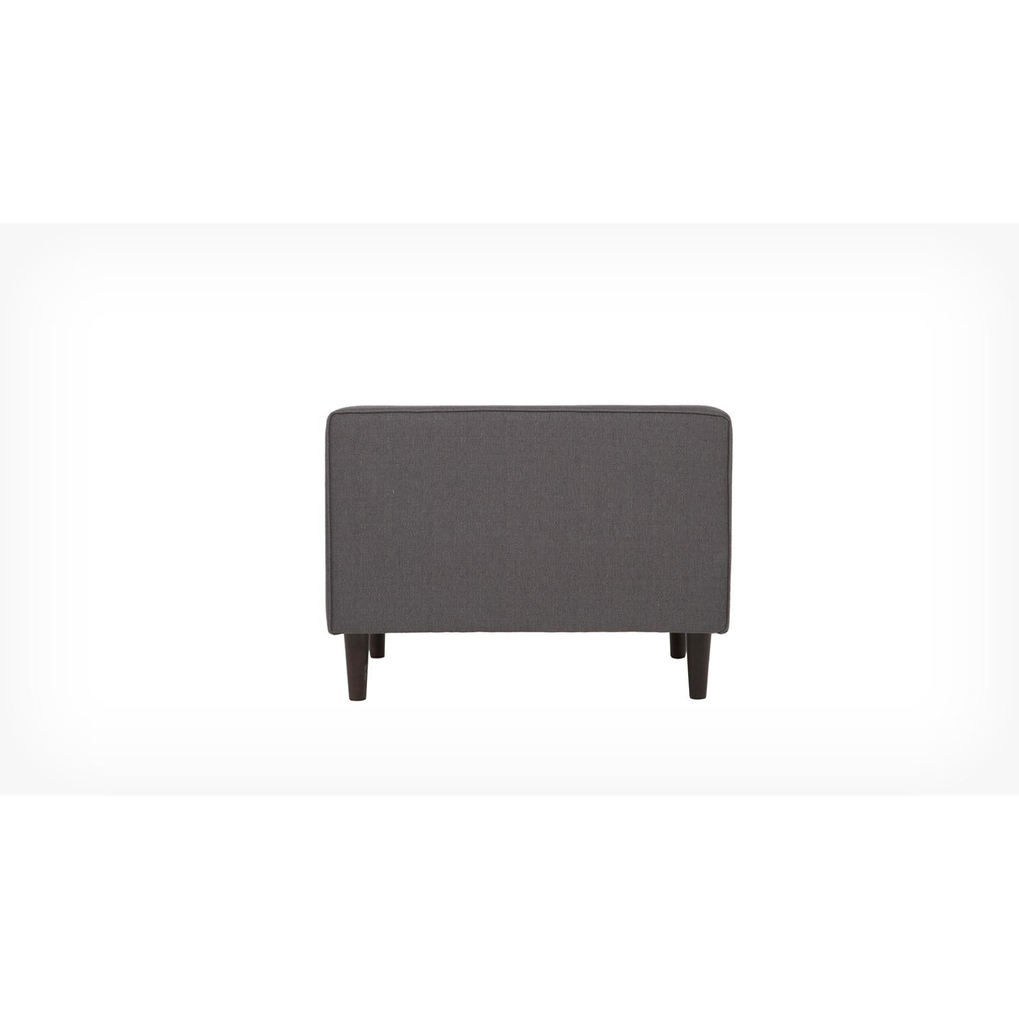  EQ3 Reverie Fabric Ottoman 30095-24-GR10 IMAGE 3