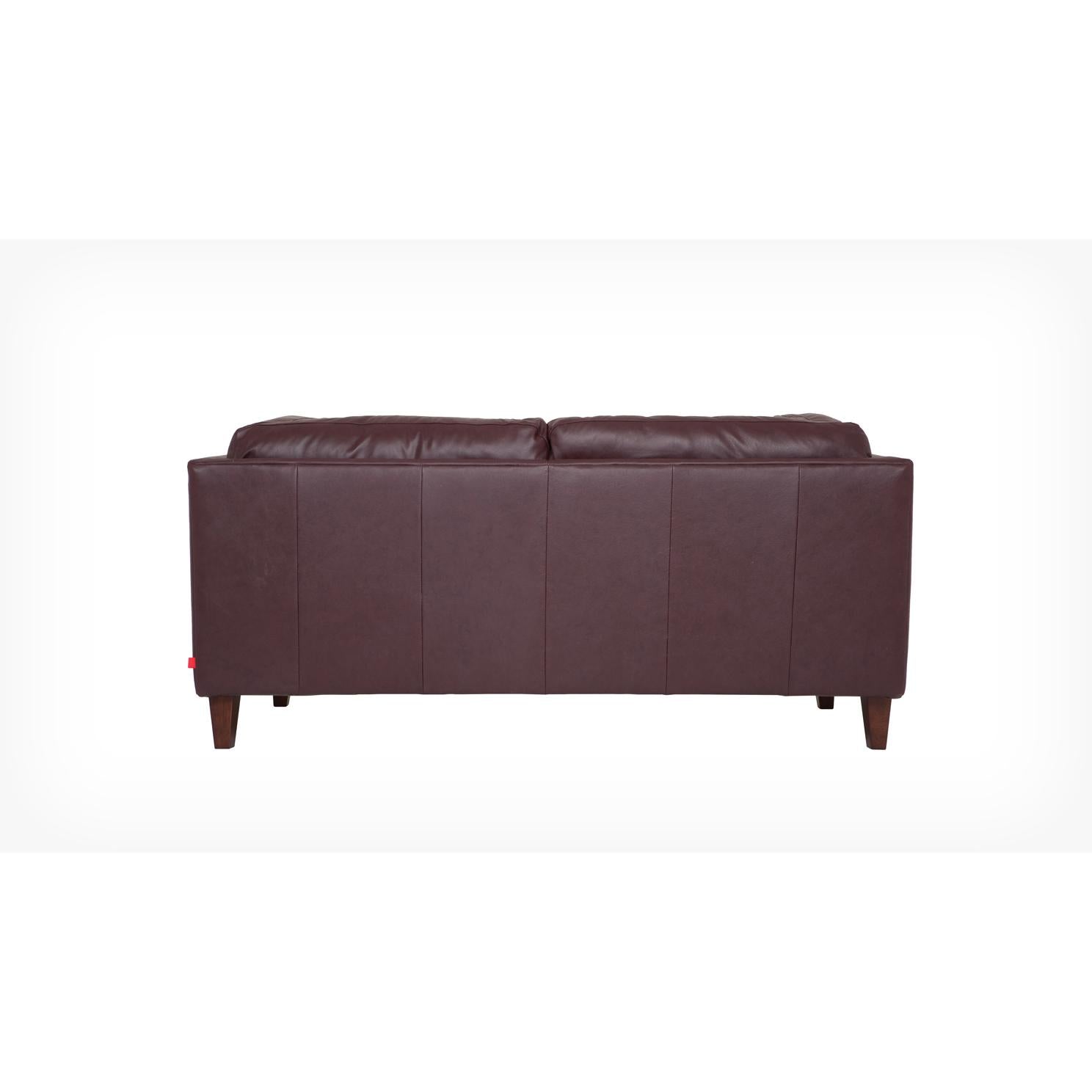  EQ3 Salema Stationary Leather Loveseat 37024-03-GR100 IMAGE 3